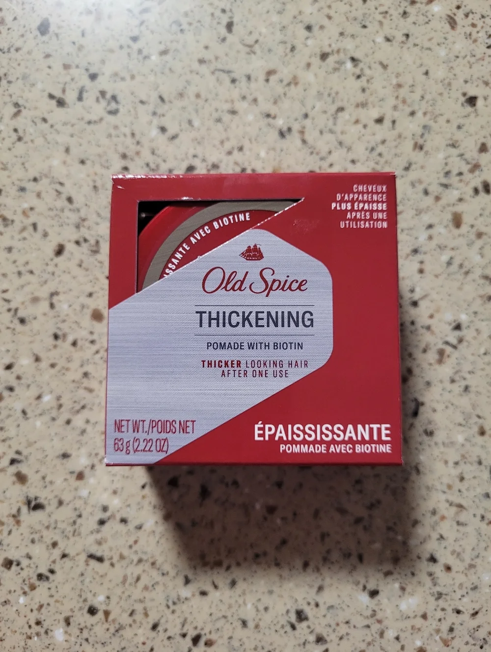 (3) Old Spice Thickening Pomade With Biotin 2.22 oz Each Thicker Looking Hair